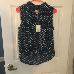 Black and white polka dot tank top. Never worn